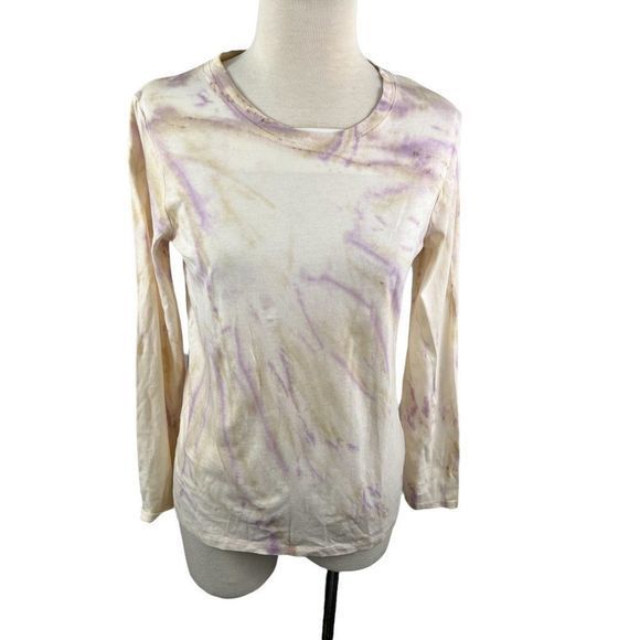 NWOT MADEWELL Northside Long Sleeve Tie‎ Dye T-Shirt in Vintage Petal (XS) - Picture 3 of 12